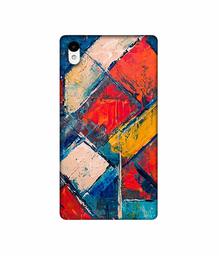 Amazon Brand - Solimo Designer Dark Multicolor Blocks 3D Printed Hard Back Case Mobile Cover for Sony Xperia Z2