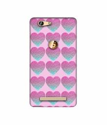 Amazon Brand - Solimo Designer Sparkle Heart Texture 3D Printed Hard Back Case Mobile Cover for Gionee F103 Pro