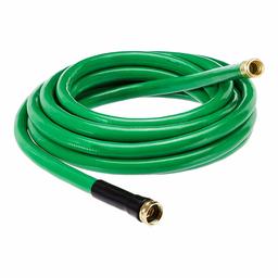 AmazonBasics Garden Tool Collection - Heavy Duty Water Hose with Brass Coupling 25ft, 5/8'', 500psi