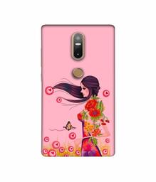 Amazon Brand - Solimo Designer Lady Vector Pattern 3D Printed Hard Back Case Mobile Cover for Lenovo Phab2 Plus