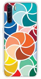 Amazon Brand - Solimo Designer Multicolor Circle Pattern Printed Soft Back Case Mobile Cover for Oppo F15