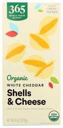 365 by Whole Foods Market, Organic Shells & Cheese, White Cheddar , 6 Ounce