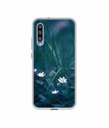 Amazon Brand - Solimo Designer White Flower UV Printed Soft Back Case Mobile Cover for Mi A3