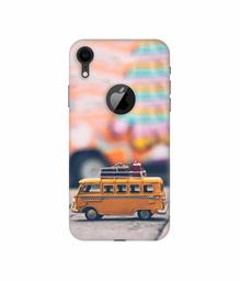 Amazon Brand - Solimo Designer Toy Bus 3D Printed Hard Back Case Mobile Cover for Apple iPhone XR (Logo Cut)