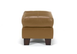 Strathwood Saddle River Leather Ottoman, Beige