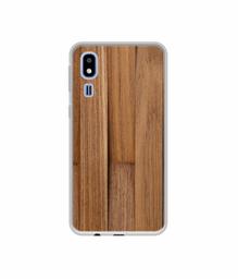 Amazon Brand - Solimo Designer Wooden Art UV Printed Soft Back Case Mobile Cover for Samsung Galaxy A2 Core