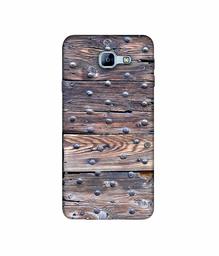 Amazon Brand - Solimo Designer Wooden Blocks Check 3D Printed Hard Back Case Mobile Cover for Samsung Galaxy A8 (2016)