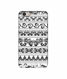 Amazon Brand - Solimo Designer Black Multi Patterns 3D Printed Hard Back Case Mobile Cover for Vivo Y53