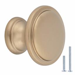 AmazonBasics AB1100-GC-25 Bouton de placard Lot de 25 Champagne doré