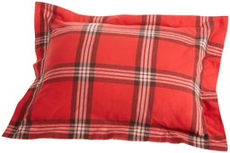 Pinzon Lightweight Cotton Flannel Sham - Standard, Red Tartan