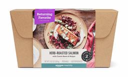 Amazon Meal Kits, Herb-Roasted Salmon with Cumin Beets & Bulgur, Serves 2