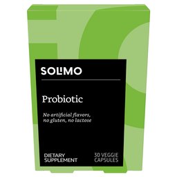 Amazon Brand - Solimo Probiotic 10 Billion CFU with Lactobacillus Rhamnosus, 30 Veggie Capsules, One Month Supply