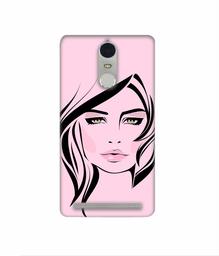 Amazon Brand - Solimo Designer Pink Lady Pattern 3D Printed Hard Back Case Mobile Cover for Lenovo K5 Note