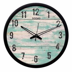 Amazon Brand - Solimo 12-inch Wall Clock - Desginer (Silent Movement, Black Frame)