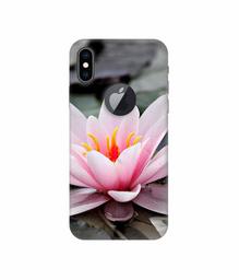 Amazon Brand - Solimo Designer Lotus 3D Printed Hard Back Case Mobile Cover for Apple iPhone Xs Max (Logo Cut)