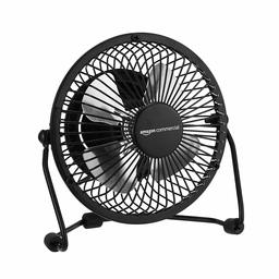 AmazonCommercial 4-Inch Table Fan with Power Adapter and USB Cable (Renewed)