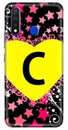 Amazon Brand - Solimo Designer Heart Pattern Alphabet-C 3D Printed Hard Back Case Mobile Cover for Vivo Y19 / Vivo U20