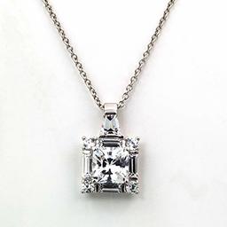 [Find] Amazon Collection Platinum Plated Sterling Silver Clear Princess kattokyu-bikkuzirukoniatye-npendanto Pendant jep00371 _ 120cl00qd00 