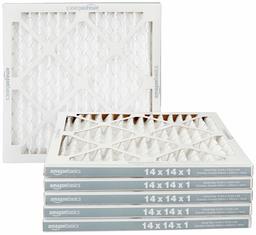 AmazonBasics MERV 11 AC Furnace Air Filter - 14'' x 14'' x 1'', 6-Pack