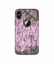 Amazon Brand - Solimo Designer Creaks On Tree Trunk 3D Printed Hard Back Case Mobile Cover for Apple iPhone X (Logo Cut)