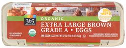 365 EVERYDAY VALUE Organic Brown Extra Large Grade A Eggs, 12 CT