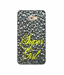 Amazon Brand - Solimo Designer Super Girl On Foil 3D Printed Hard Back Case Mobile Cover for Samsung Galaxy C7 Pro