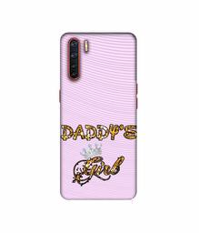 Amazon Brand - Solimo Designer Daddy's Girl in Glitter Pattern 3D Printed Hard Back Case Mobile Cover for Oppo A91