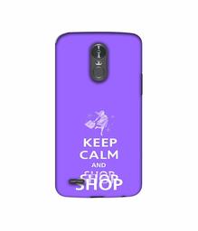 Amazon Brand - Solimo Designer Keep Calm and Shop 3D Printed Hard Back Case Mobile Cover for LG Stylus 3