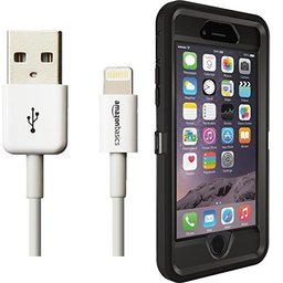 Otterbox Defender Series Case for iPhone 6 and AmazonBasics Lightning Cable (6-Feet) Pack