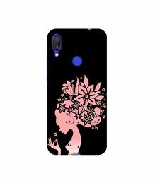 Amazon Brand - Solimo Designer Pink Color Lady Vector 3D Printed Hard Back Case Mobile Cover for Xiaomi Redmi Note 7S