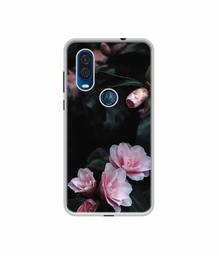 Amazon Brand - Solimo Designer Dark Flowers Photography UV Printed Soft Back Case Mobile Cover for Motorola One Vision