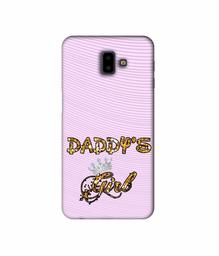 Amazon Brand - Solimo Designer Daddy's Girl in Glitter Pattern 3D Printed Hard Back Case Mobile Cover for Samsung Galaxy J6 Plus