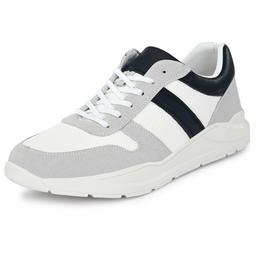 Klepe Men's White Chunky/Platform Sneakers-7 UK (41 EU) (8 US) (KP74/WHT)