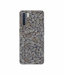 Amazon Brand - Solimo Designer Marble Pices 3D Printed Hard Back Case Mobile Cover for Oppo F15