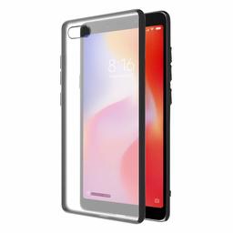 Amazon Brand - Solimo Mobile Cover (Hard Back & Black Flexible Bumper) for Redmi 6A (Transparent)