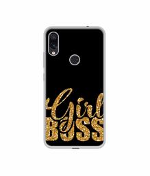 Amazon Brand - Solimo Designer Sparkle Girl Boss UV Printed Soft Back Case Mobile Cover for Mi Redmi Note 7 / Note 7S / Note 7 Pro