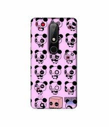 Amazon Brand - Solimo Designer Panda Experation 3D Printed Hard Back Case Mobile Cover for Nokia 6.1 Plus