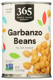 365 Everyday Value, Garbanzo Beans, No Salt Added, 15.5 oz