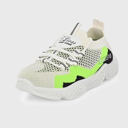 Klepe Boy's White/Green Running Shoes-2 UK (34 EU) (3 Kids US) (KD/KPK-10/WHT)