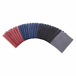 AmazonBasics Letter Size Clear Front Textured Poly Report Cover with Metal Prong - 25-Pack, Assorted Black, Navy and Red