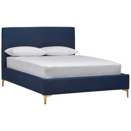 Amazon Brand – Rivet Catelyn Brushed Brass Queen Bed with Headboard, 67