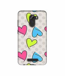 Amazon Brand - Solimo Designer Multicolor Heart 3D Printed Hard Back Case Mobile Cover for Gionee A1 Lite