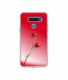 Amazon Brand - Solimo Designer Red Roses UV Printed Soft Back Case Mobile Cover for LG Q60