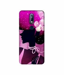 Amazon Brand - Solimo Designer Lady Vectors 3D Printed Hard Back Case Mobile Cover for Nokia 7.1