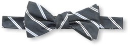 Franklin Tailored Men's Stripe Bow Tie, Grey