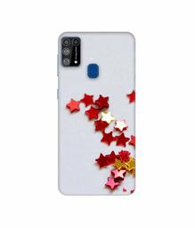 Amazon Brand - Solimo Designer Glittering Stars 3D Printed Hard Back Case Mobile Cover for Samsung Galaxy M31