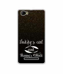 Amazon Brand - Solimo Designer Daddy's Girl and Mummy World UV Printed Soft Back Case Mobile Cover for Lyf C459