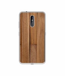 Amazon Brand - Solimo Designer Wooden Art UV Printed Soft Back Case Mobile Cover for Nokia 3.2