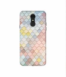 Amazon Brand - Solimo Designer Small Squre Texture 3D Printed Hard Back Case Mobile Cover for LG Q7