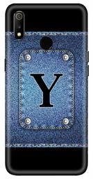 Amazon Brand - Solimo Designer Button Jeans Alphabet-Y 3D Printed Hard Back Case Mobile Cover for Realme 3 / Realme 3i